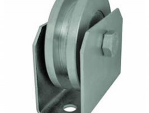 Roldana canal quadrado com caixa fechada