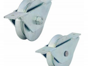 Roldana com suporte aberto em V