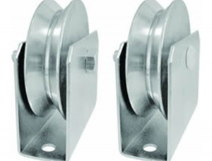 Roldana em V com caixa para port&atilde;o