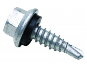 Parafuso auto perfurante com arruela de veda&ccedil;&atilde;o EPDM