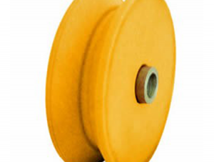 Roldana de nylon em V com bucha e parafuso para port&atilde;o